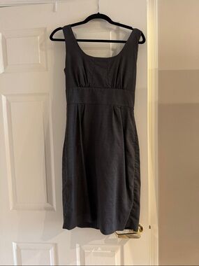 J. Crew Sleeveless Charcoal Gray Midi Dress